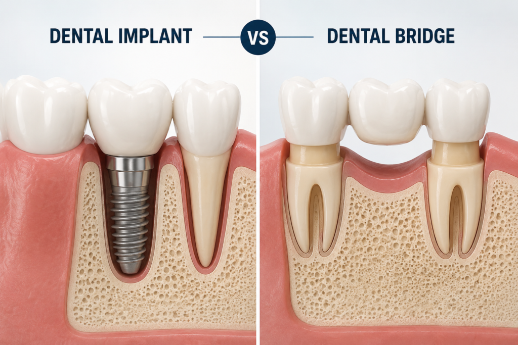 Dental Implant vs Bridge: How Do You Decide Which Is Right for You?